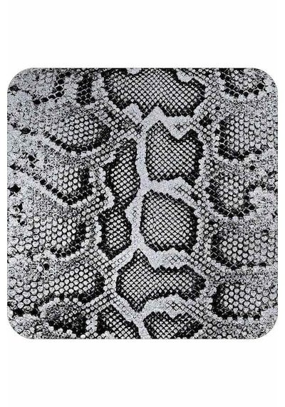 Silver Krokodil Desen Banyo Halısı Klozet Paspas Seti Bs338n11