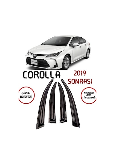 Toyota Corolla Uyumlu Cam Rüzgarlığı 4-lü 2019 Ve Üzeri Takım