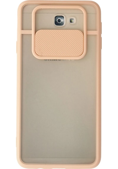 Newface Samsung Galaxy Uyumlu J7 Prime Kılıf Palm Buzlu Kamera Sürgülü Silikon Semeglbl - 28 - Pembe