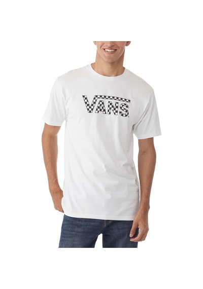 Vans Checkered Erkek Tişört VN0A7UCPYB21 Beyaz - Siyah XL