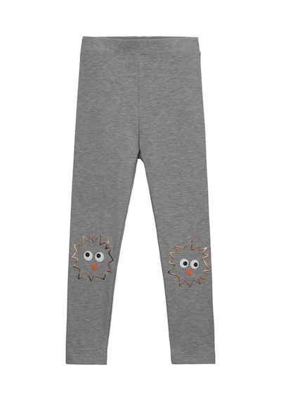 Lovetti Gri 4 Kız Çocuk Crazy Eyes Baskılı Şardonlu Tayt 9347G026 Gri