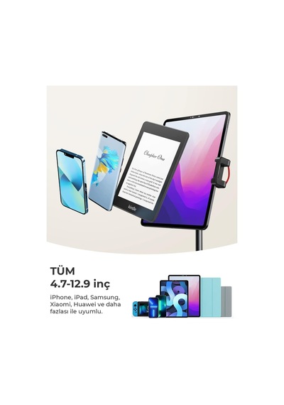 Lexroo Saiji S3e 360 Ayarlanabilir Tablet Ve Telefon Tutucu Stand Siyah Diğer