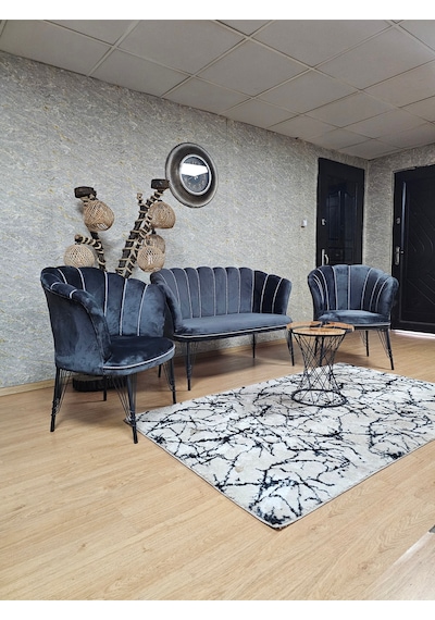 Zafir Siyah Boyalı Tel Ayak Papatya Çay Seti Koltuk Takımı , Balkon, Salon, Ofis, Cafe Koltuk Takımı Füme Zafir Siyah Boyalı Tel Ayak Papatya Çay Seti Koltuk Takımı , Balkon, Salon, Ofis, Cafe Koltuk Takımı Füme