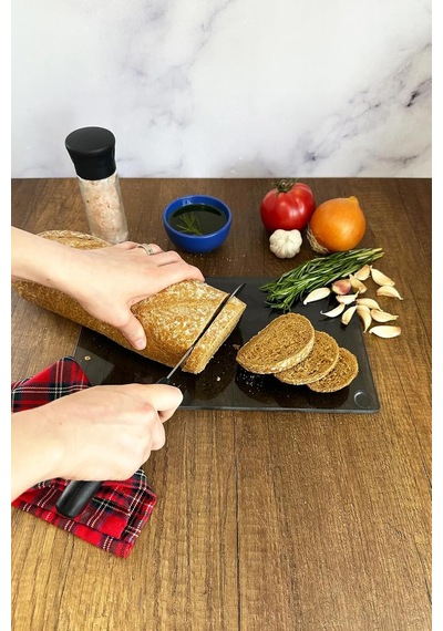 Tr Cam Kesme Tahtası - Cam Kesme Tablası Füme Cam 17cm X 29cm Diğer