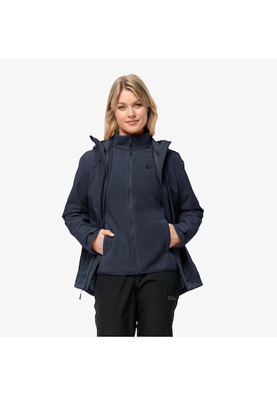Jack Wolfskin Moonrise 3in1 Kadın Lacivert Outdoor Ceket - 1115621