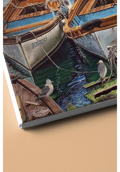 Webstyle Sayılarla Boyama Seti Kasnaklı Issızlıkta Kayıklar 40 X 50 Cm