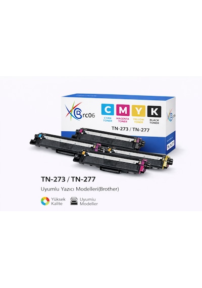 Brother Uyumlu Tn-277 Cmyk Takım Yüksek Kapasiteli Uyumlu Toner