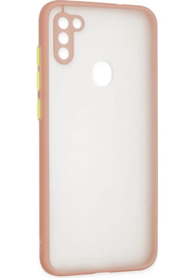 Samsung Galaxy A11 Kılıf Montreal Silikon Kapak - Pembe Düz Renkli