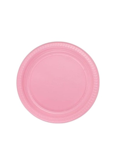 Rainbow Pembe Plastik Tabak 25 Adet Dayanıklı & Şık Kullan-at Açık Mavi
