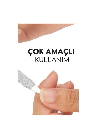 Mujgan Tırnak Bakım Seti - Çelik Ve Kağıt Törpü Beyaz