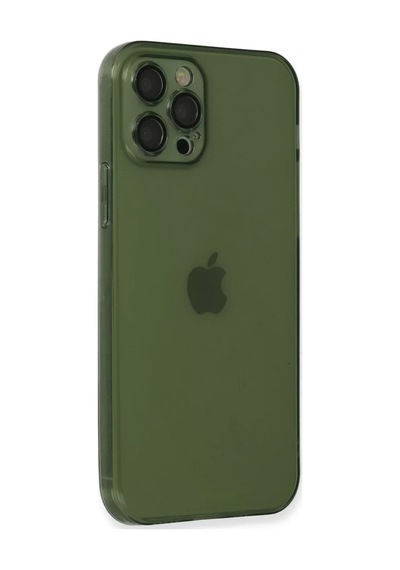 Newface Apple İphone 12 Pro Kılıf Fly Lens Silikon - Yeşil
