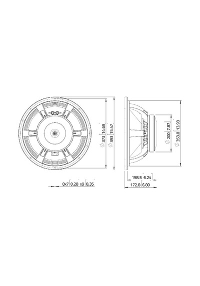 Lavoce Waf154.02 Çıplak Hoparlör 15'' 1600 Watt