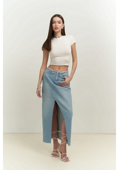 Mai Collection 2735 - El Amor Beyaz Penye Crop