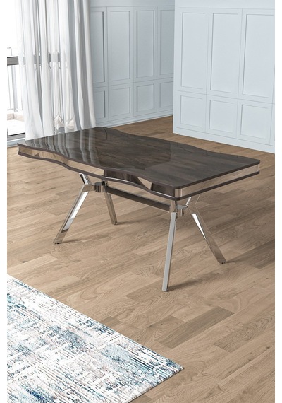 Canisa Pem Serisi 90x160 Lak Panel Siyah Mermer Desen Krom Ayak Mutfak Masası Antrasit İroni Ayaklar Krom Canisa Pem Serisi 90x160 Lak Panel Siyah Mermer Desen Krom Ayak Mutfak Masası Antrasit İroni Ayaklar Krom