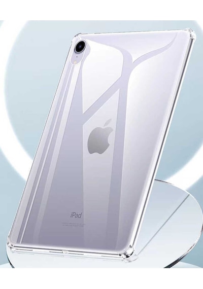 Apple Uyumlu iPad  Mini 7 A17 Pro Kılıf Şeffaf Köşe Korumalı Crystal Clear Silikon Arka Kapak Kılıf