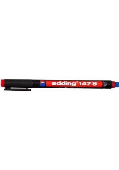 Kırmızı Edding 147s Asetat Kalemi Silgili 0.3 MM 10 U Kutu Kırmızı