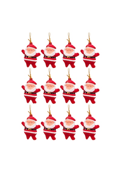 Yılbaşı Çam Ağacı Süsü Noel Baba 12'li