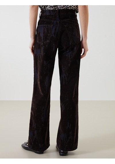 Lcw Jeans Kahverengi Straight Fit Batik Desenli Kadın Jean Pantolon