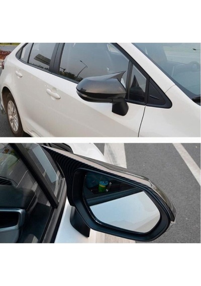 Toyota Corolla 2019 - 2021 Uyumlu Yarasa Ayna Kapağı Piyano Black Montaj Kiti