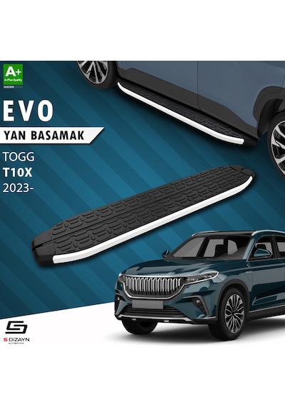 S-dizayn Togg T10x Evo Aluminyum Yan Basamak 203 Cm 2023 Üzeri
