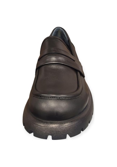 Mammamia D25ka-795 Kadın Loafer Deri Ayakkabı Siyah
