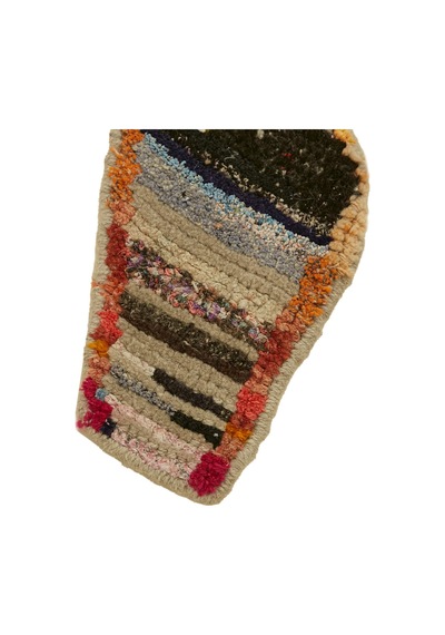 Bespoky Gri Modern Soyut Salon Halısı El Dokuma No 46727 Çok Renkli