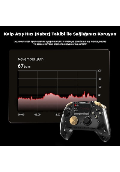 Rg G01 Akıllı Ekranlı Kablosuz Oyun Kolu Siyah- 2.5d Hd Ekran Purple Kirin Kapasitif Joystick Çift Modlu Manyetik Hall Tetik Mekanik Abxy Nabız Sensörlü Pc Switch Android İos Gamepad Rg G01 Akıllı Ekranlı Kablosuz Oyun Kolu Siyah- 2.5d Hd Ekran Purple Kirin Kapasitif Joystick Çift Modlu Manyetik Hall Tetik Mekanik Abxy Nabız Sensörlü Pc Switch Android İos Gamepad