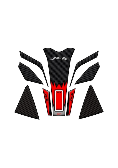 GP Kompozit SYM Jet 14 2017-2023 Uyumlu Tank Pad Seti Kırmızı