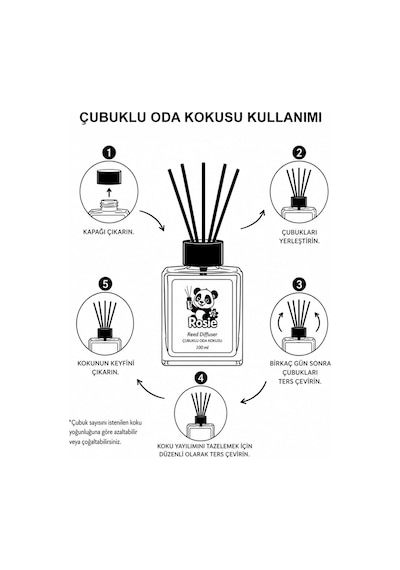 Rosie Lavanta 7'li Çubuklu Oda Kokusu Seti 7 X 100 Ml Ferah Ve Huzurlu Koku
