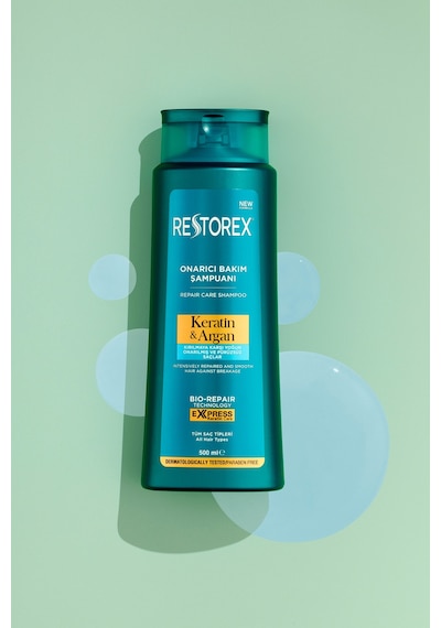 Restorex Keratin & Argan Onarıcı Saç Bakım Şampuanı 500 Ml - Yıpranmış Ve Hasar Görmüş Saçlar