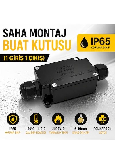 İp 65 Saha Montaj Buat Kutusu 1 Giriş 1 Çıkış
