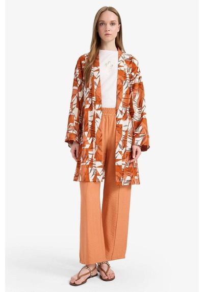 DeFacto Regular Fit Esnek Belli Cepli Düz Paça Pantolon F0984AX25SMOG327
