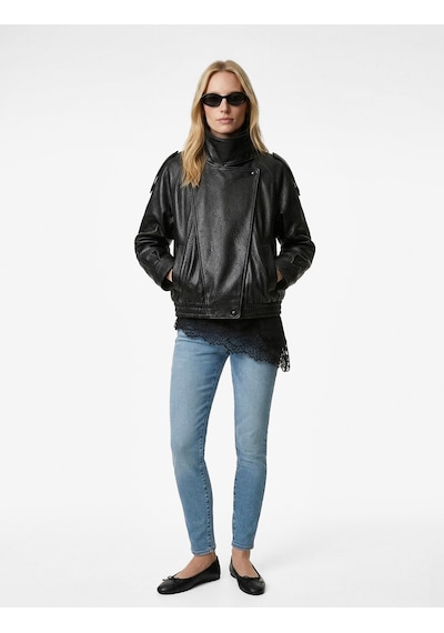 Koton Yüksek Bel Pamuklu Düğmeli Dar Paça Skinny Denim Pantolon - Skinny Push Up Fit Jean Açık İndigo 6sal40192md