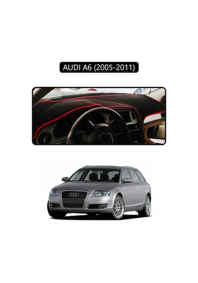 Audı A6 2005-2011 Torpido Koruma Halısı Siyah Kenar