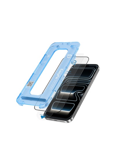 Piili Clearglass Snapfit Apple iPhone Uyumlu 17 Pro Max/16 Pro Max Ekran Koruyucu Şeffaf