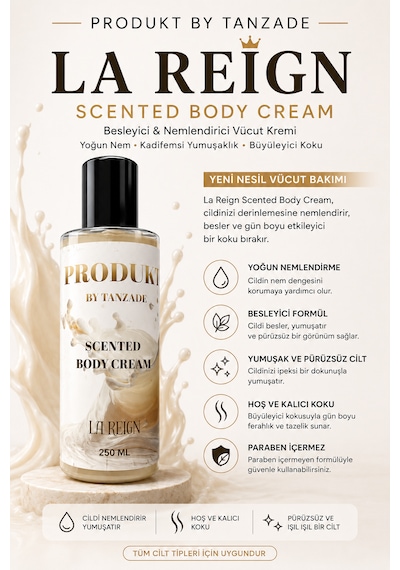 Produkt By Tanzade La Reign Kokulu Vücut Kremi 250 Ml Yoğun Nemlendirici