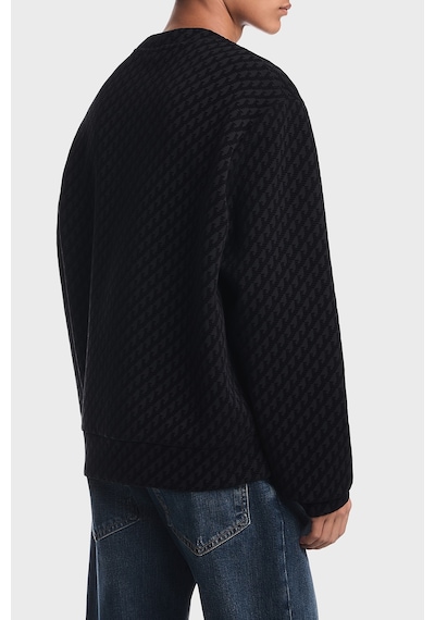 Emporio Armani Tamamı Logolu Pamuklu Bisiklet Yaka Sweat Erkek Sweat Em006874 Af10013 Fc375 Siyah