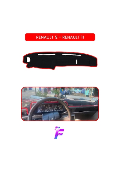 Renault 9 Uyumlu Ön Göğüs Koruma Hızlı Ve Kolay Montaj Kaymaz Tasarım Oto Aksesuar A9 Kırmızı