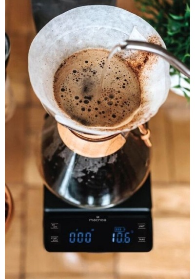 Macnoa Coffee Scale Siyah, Timerlı Hassas Kahve Terazisi