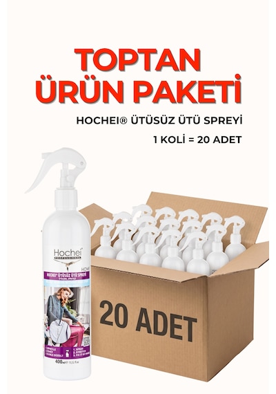 Toptancı Paketi Hochei Ütüsüz Ütü Spreyi 400 Ml X 20 Adet 20'li Set