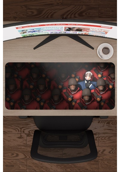 Team Fortress Kaymaz Dikişli Kauçuk Oyuncu Mousepad V3 - 70x30 Xl Gaming Mouse Pad Fare Altlığı