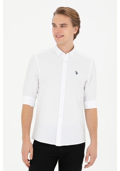 U.s. Polo Assn. Erkek Beyaz Gömlek Basic 50288629-vr013 Beyaz