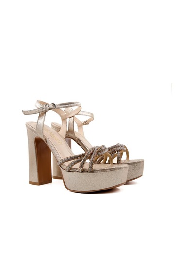 Miss Park Moda 08 K2045 Gold Kadın Topuklu Ayakkabı