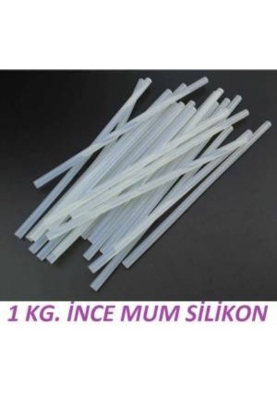 Makroyapimarket Mum Silikon 7.20 MM X30 CM Çubuk Sıcak Silikon İnce Mum 1 KG