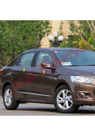 Peugeot 301 Krom Cam Çıtası Tk 2012 Üzeri 4Prç Paslanmaz Çelik N11.5635