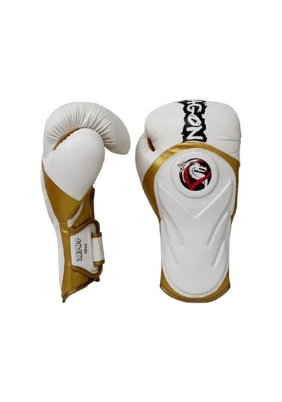 Tepito Boks Kıck Muay Thai Eldiveni Boxing Gloves Gifttoom Beyaz Altın 12 Oz Açık Pembe