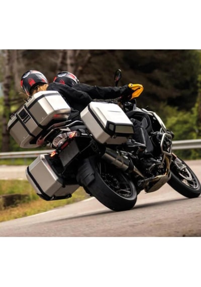 Shad Motosiklet Çanta - Topcase - Tr-55 Motosiklet Metal Arka Çanta Titanyum Standart
