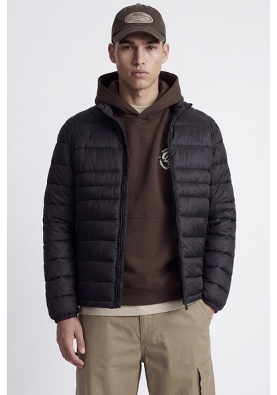 Jack & Jones Jjekıngsley Erkek Hafif Şişme Mont Dik Yaka Günlük Rahat Siyah