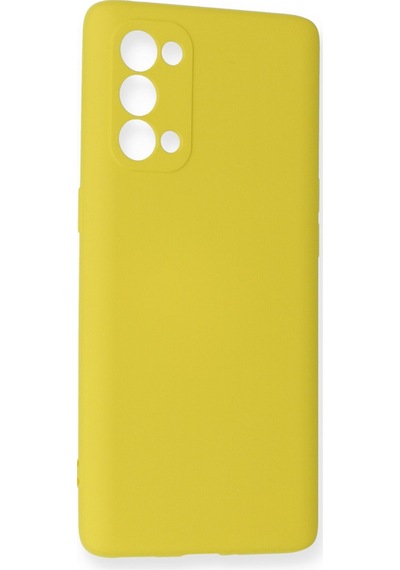 Newface Oppo Reno 5 Kılıf Nano İçi Kadife Silikon - Sarı Sarı