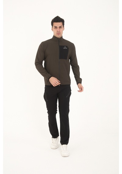 Camp Scoutland Camp255 Outdoor Tactical Su İticili Erkek Fermuarlı Taktik Sweatshirt Haki